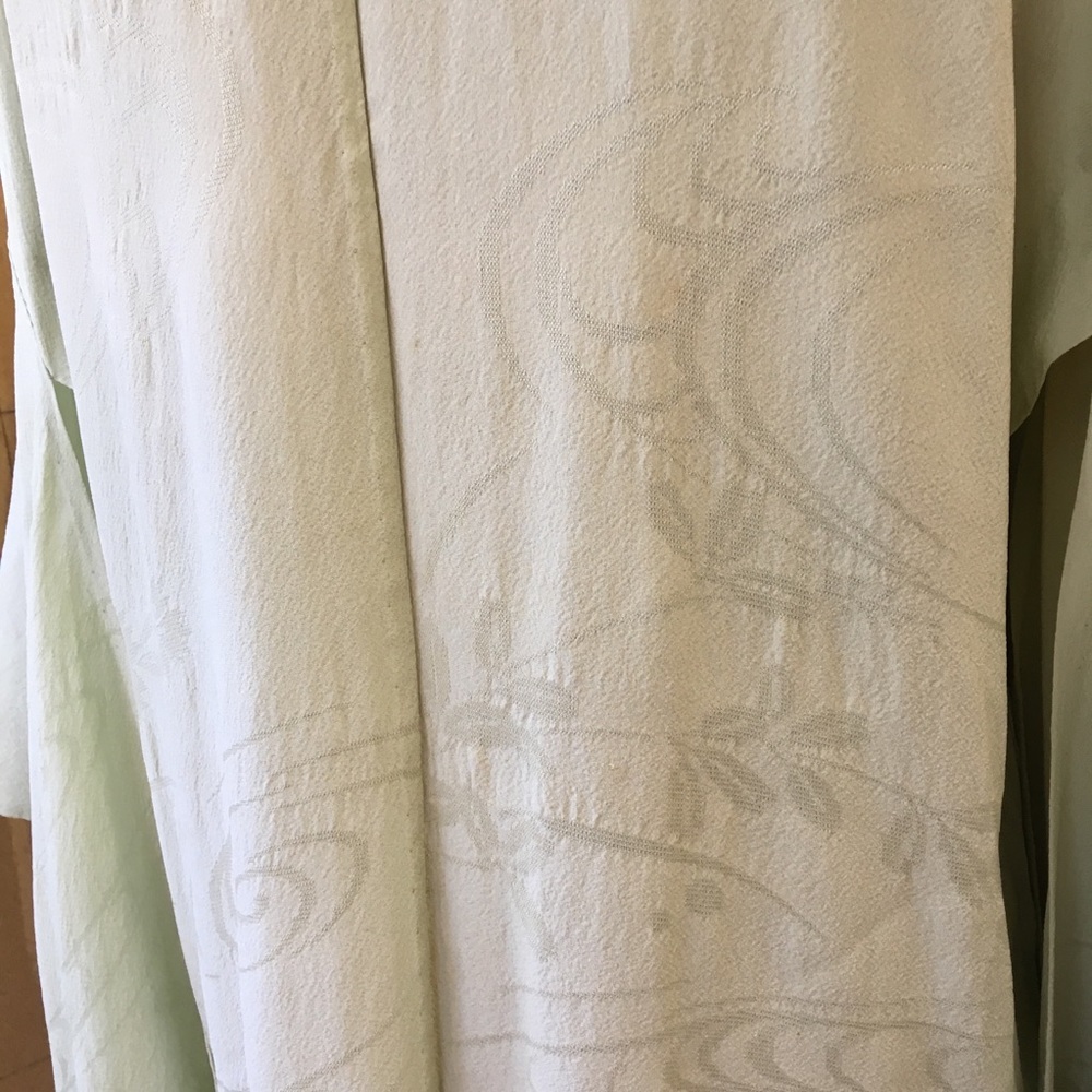Vintage 1940’s green silk Japanese haori kimono ! - Picture 8 of 15